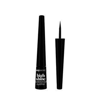 My Secret, High Shine, Eyeliner wodoodporny, Czarny, 2.5 ml - My Secret