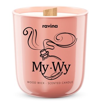 MY WY sojowa perfumowana świeca zapachowa w szkle, drewniany knot My Wy / RAVINA.pl - ravina