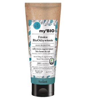 MyBIO, Fińskie BioOdżywienie, krem do rąk odżywczo-regenerujący algi błękitne, 100 ml - Farmona