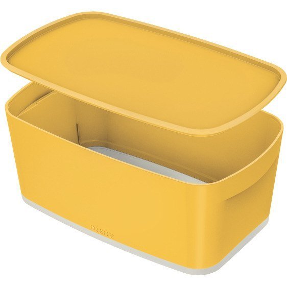 Zdjęcia - Przybornik na biurko LEITZ MyBox Cosy mały pojemnik z pokrywką żółty 52630019 
