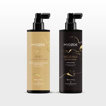 MyCode Beauty, Wcierka do włosów copper peptide + olej z nasion bawełny, 2x100ml - MyCode Beauty