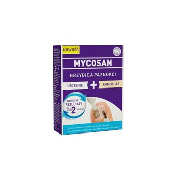 Mycosan, Grzybica Paznokci Leczenie + Kamuflaż, 5ml - Mycosan