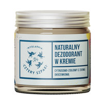 Mydlarnia Cztery Szpaki, Naturalny dezodorant w kremie, cytrusowo-ziołowy z ziemią okrzemkową, sodowy, 60 ml Mydlarnia Cztery Szpaki