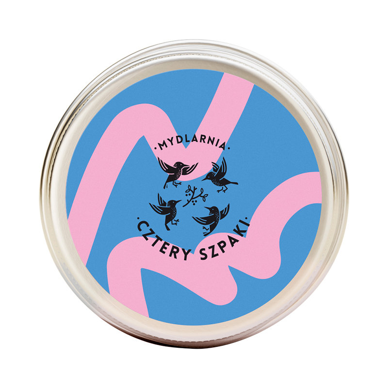 Mydlarnia Cztery Szpaki Mydlarnia Cztery Szpaki , Okrągła Puszka Na Szampon Lub Odżywkę, Granatowo-Różowa