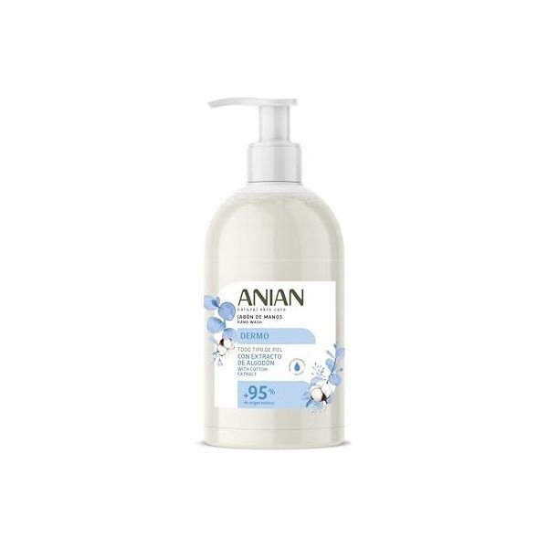 ANIAN Dermo Handseife 500 Ml – Mit Baumwollblüte & Glycerin, über 95 % Natürliche Inhaltsstoffe