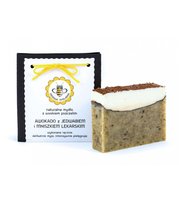 Mydło naturalne AWOKADO Z JEDWABIEM I MNISZKIEM LEKARSKIM, 95g, Miodowa mydlarnia Miodowa Mydlarnia