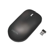 Mysz Bezprzewodowa LogiLink - 2,4 GHz, Czarna, Ergonomiczna, USB-A, ID0210