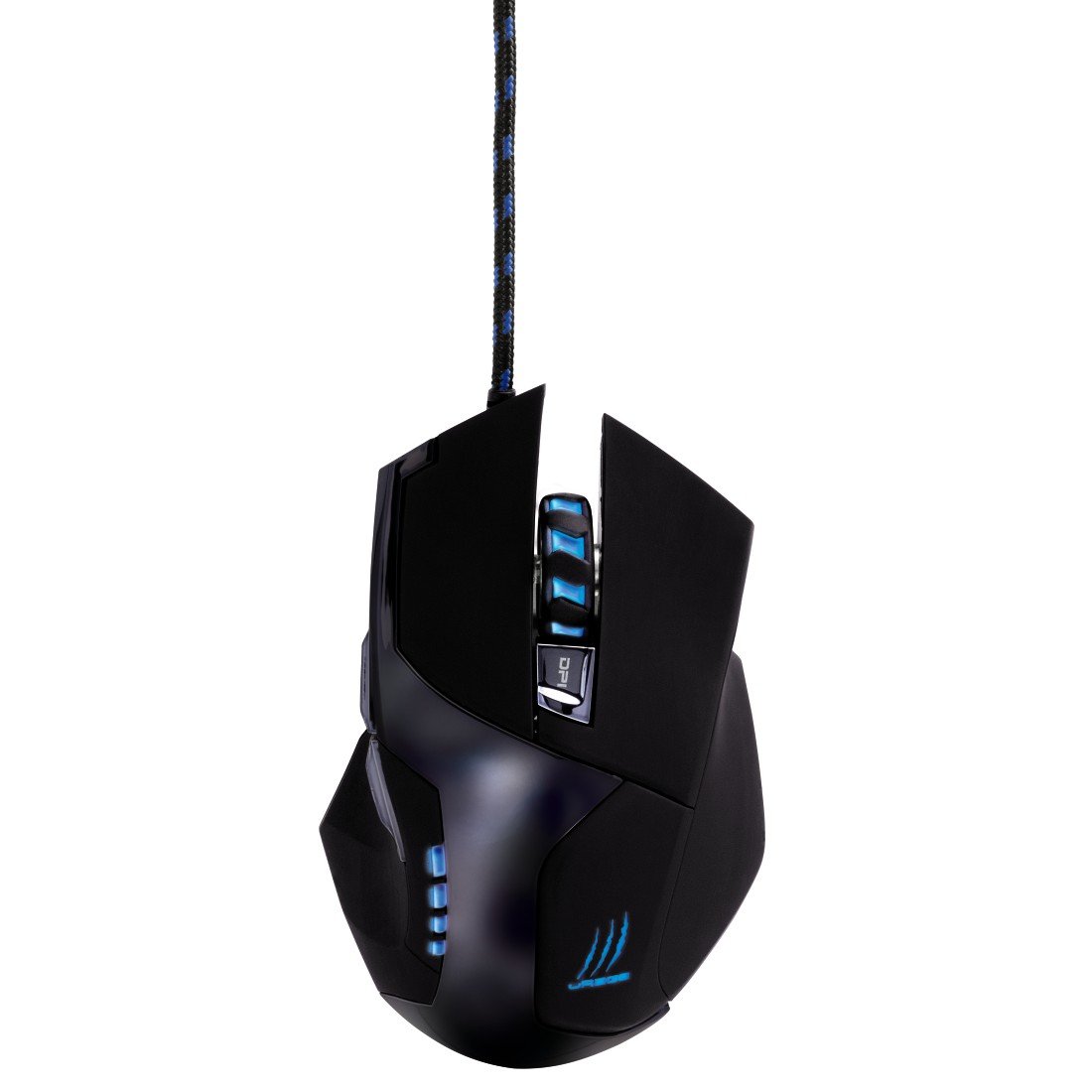 Hama URage Morph Mouse Ottico Gaming – 3200 DPI, 7 Pulsanti, Cover Intercambiabile, LED, Cavo 1.8m, Nero/Verde - 2