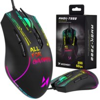 Mysz przewodowa Wozinsky gamingowa optyczna 7200 DPI - czarna