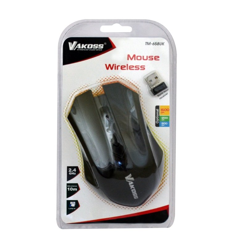 Mysz VAKOSS TM-658UK, 1600 DPI, 2.4 GHz