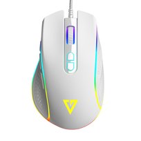 Myszka gamingowa przewodowa LED RGB sensor optyczny MODECOM VOLCANO VELES biała Modecom