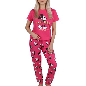 Myszka Mickey Disney Różowa piżama damska na krótki rękaw, bawełniana XXL - Disney