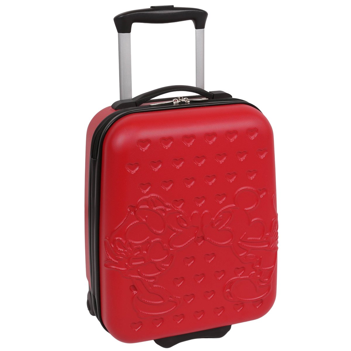 Фото - Валіза Disney Myszka Mickey i Minnie  Czerwona, mała walizka podróżna, plastikowa 
