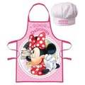Myszka Minnie Mickey Disney Fartuszek + Czapka Kucharska zestaw dziecięcy - Minnie Mouse