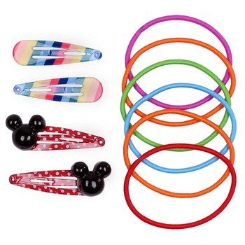 Myszka Minnie Zestaw kolorowych akcesoriów do włosów dla dziewczynki, spinki + gumki - Disney