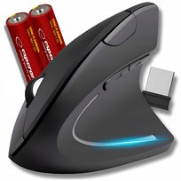 Myszka Pionowa Bezprzewodowa Wertykalna Cicha Do Komputera Laptopa +Baterie