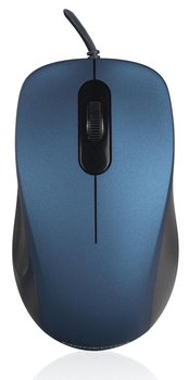 Myszka przewodowa do komputera do laptopa cicha MODECOM MC-M10S niebieska - Modecom