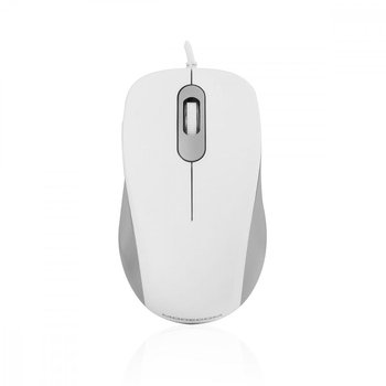 Myszka przewodowa do komputera do laptopa USB cicha MODECOM MC-M10S biała - Modecom