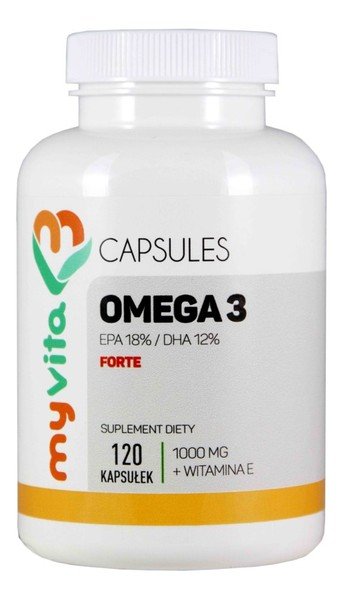 Zdjęcia - Witaminy i składniki mineralne Forte Suplement diety, MyVita, Omega 3  1000 mg, 120 kapsułek 