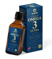 MyVita Omega 3 Ultra Premium 3800 mg / 5 ml – 200 ml smak cytrynowy (mózg, wzrok, serce) MyVita