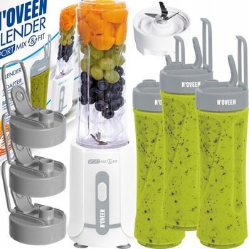 N'oveen,Blender Osobisty Do Smoothie Koktajli Zielony + 3 Butelki ,300 W - N'oveen