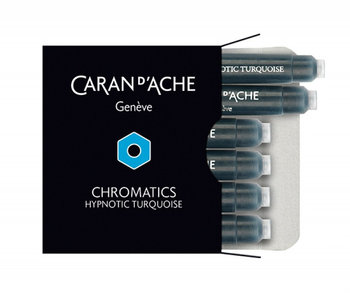 naboje caran d'ache chromatics hypnotic turquoise, 6szt., turkusowe - CARAN D'ACHE