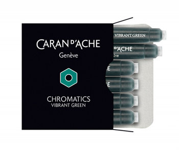naboje caran d'ache chromatics vibrant green, 6szt., ciemonozielone - CARAN D'ACHE