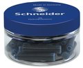 Naboje do piór, słoik, niebieskie, 30 sztuk - Schneider