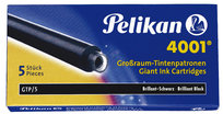 Naboje do pióra wiecznego, długie 4001, czarne, 5 sztuk Pelikan