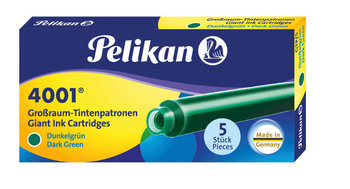 Naboje do pióra wiecznego długie 4001 zielone PELIKAN - ciemnozielony - Pelikan