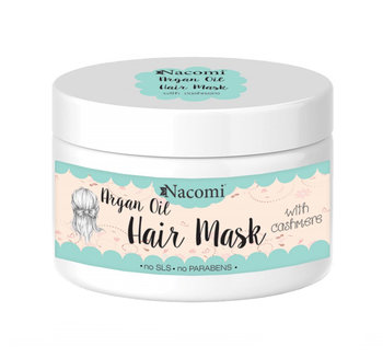 Nacomi, Argan Oil Hair Mask, maska do włosów z olejem arganowym i proteinami kaszmiru, 200 ml - Nacomi