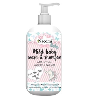 Nacomi, Baby, Emulsja do mycia ciała i włosów, 400 ml - Nacomi