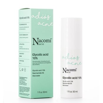 Nacomi, Peelingujące serum na noc z 10% kwasem glikolowym, 30 ml - Nacomi