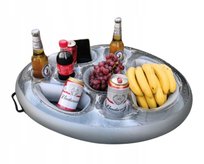 Nadmuchiwany Stolik do basenu z hydromasażem Basenu Barek Szary NICE LIFE