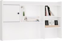 Nadstawka do Biurka 120 cm BIAŁA 1 Drzwi Regał Na Książki Dokumenty