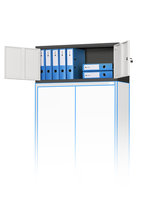 Nadstawka Do Szafy JAN NOWAK Model EWA 900x380x400 Biurowa Nadstawka Do Szafy Antracytowo-Biała