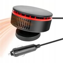 NAGRZEWNICA SAMOCHODOWA 12V DEFROSTER DO ŁOPATKI 360° CZARNO CZERWONY
