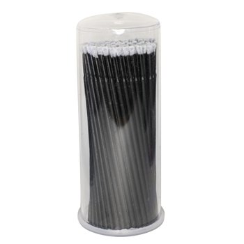 NAIL4U Mikroaplikatory bezwłókienkowe - Czarne - 100 sztuk - Nail4U