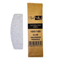 NAIL4U Pilnik do paznokci MINI Podofile ŁÓDKA SLIM HALFMOON 100/180 - 1 sztuka Nail4U