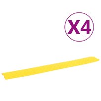 Najazdy kablowe PVC, żółte, 98,5x12,5x1,7 cm, 2 to / AAALOE