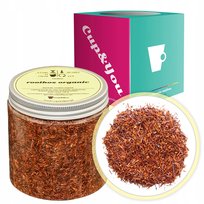 Najlepsza sypana herbata czerwonokrzew naturalna rooibos ORGANIC 130g - herbata sypana liściasta napar z czerwonokrzewu PREMIUM na prezent upominek Cup&You