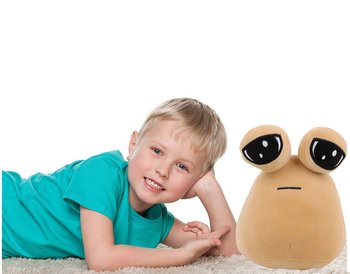 Największy Aż 50 Cm Kosmita Pou Słodka Zabawka Poduszka Maskotka Pluszak - domino-toys