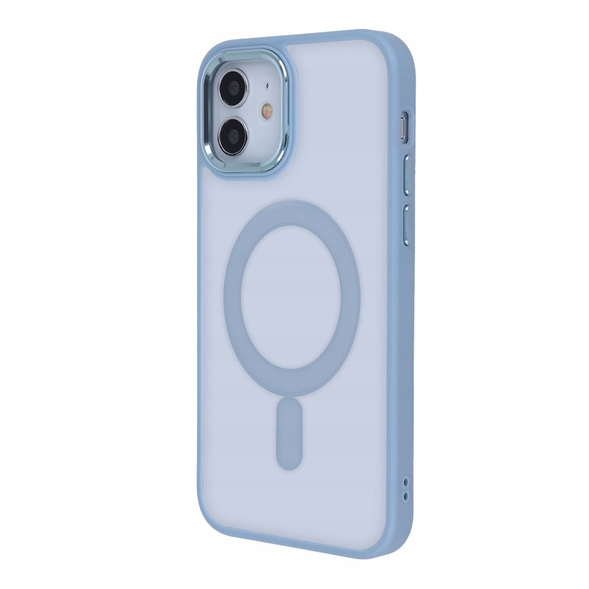 Nakładka Satin Elegant Mag do iPhone 12 / 12 Pro 6,1' niebieska