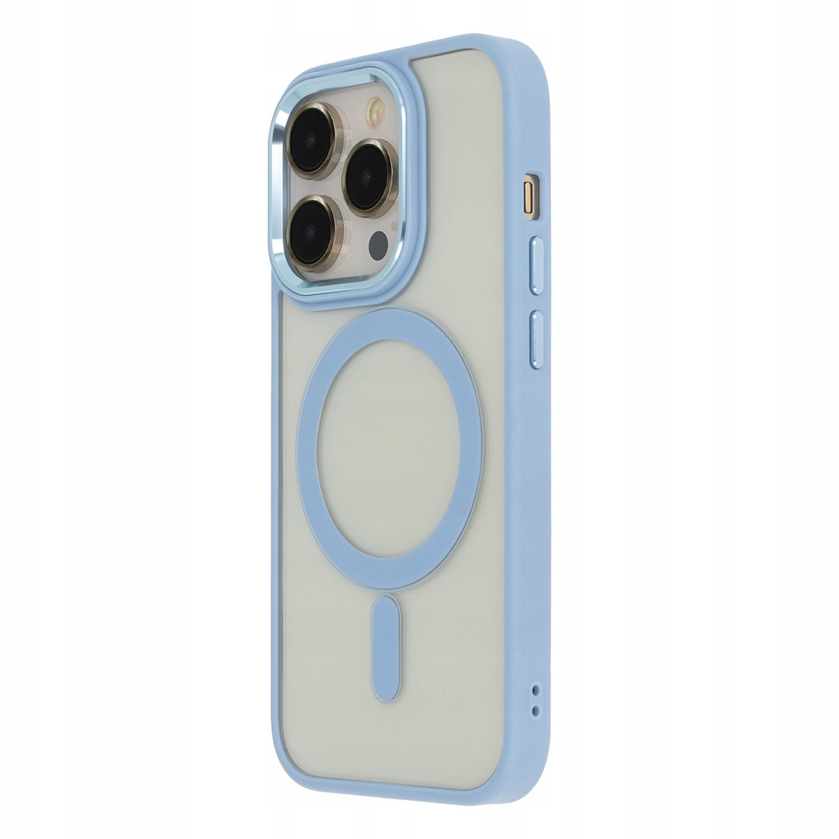 Nakładka Satin Elegant Mag do iPhone 14 Pro 6,1' niebieska