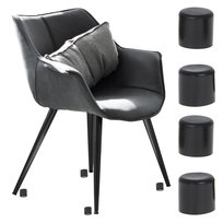 NAKŁADKI na nogi krzeseł mebli 19mm czarne | uniwersalne | mało widoczne | ochronne