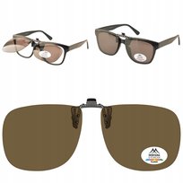 NAKŁADKI uchylne PRZECIWSŁONECZNE POLARYZACYJNE NA OKULARY KOREKCYJNE brąz