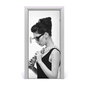 Naklejka fototapeta na drzwi Kobieta w okularach, Tulup - Tulup