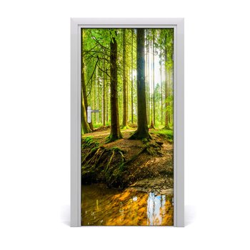 Naklejka fototapeta na drzwi Strumień w lasie, Tulup - Tulup