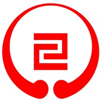 Naklejka Kenkon Goju-ryu Karate 10x10 czerwona na samochód