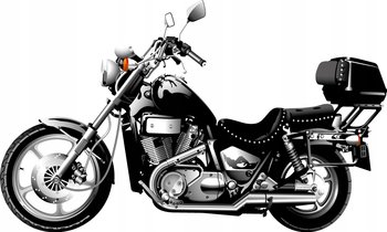 Naklejka mat Motor, motocykl HARLEY - Pojazdy 53, 200x120 cm - Naklejkolandia